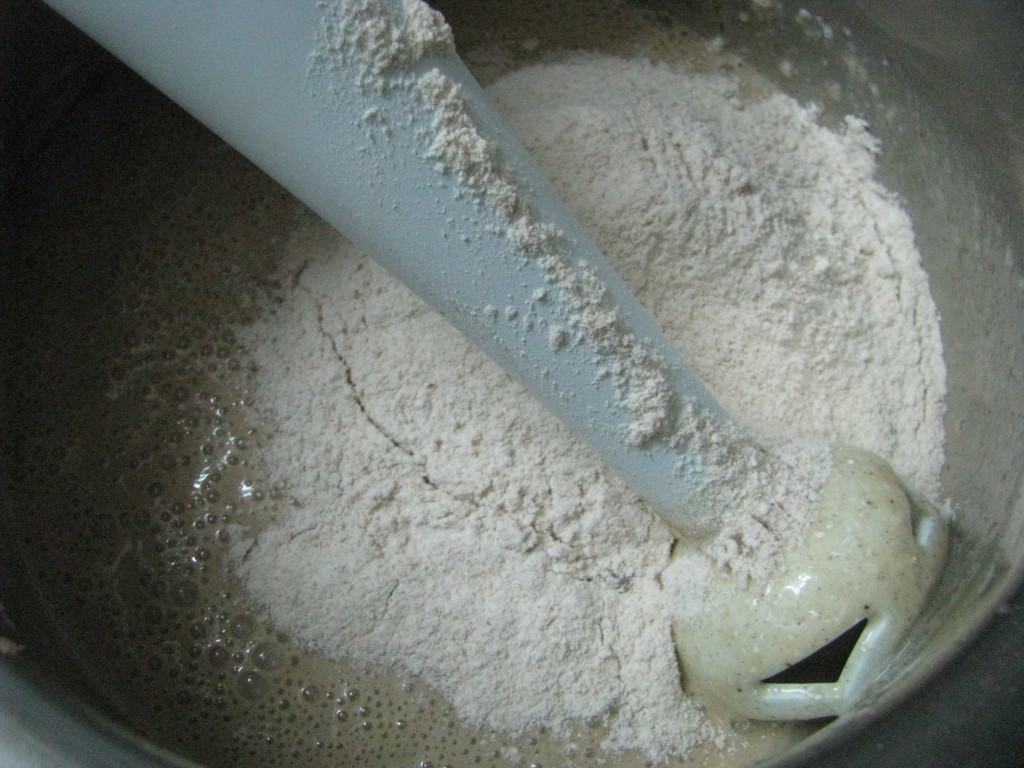 whole wheat flour in cake batter 