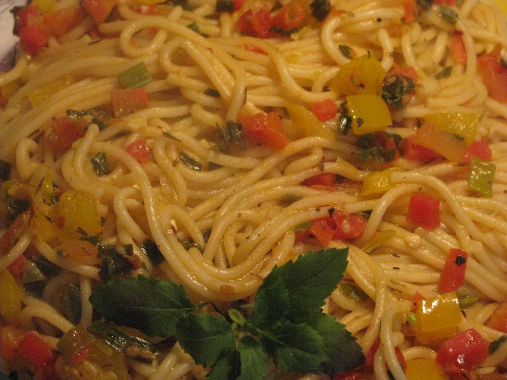 pasta in veg sauce 