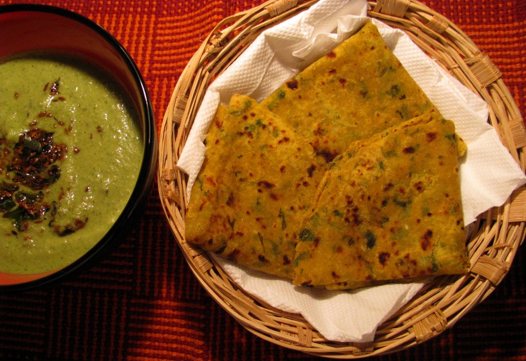 easy aloo paratha or thepla