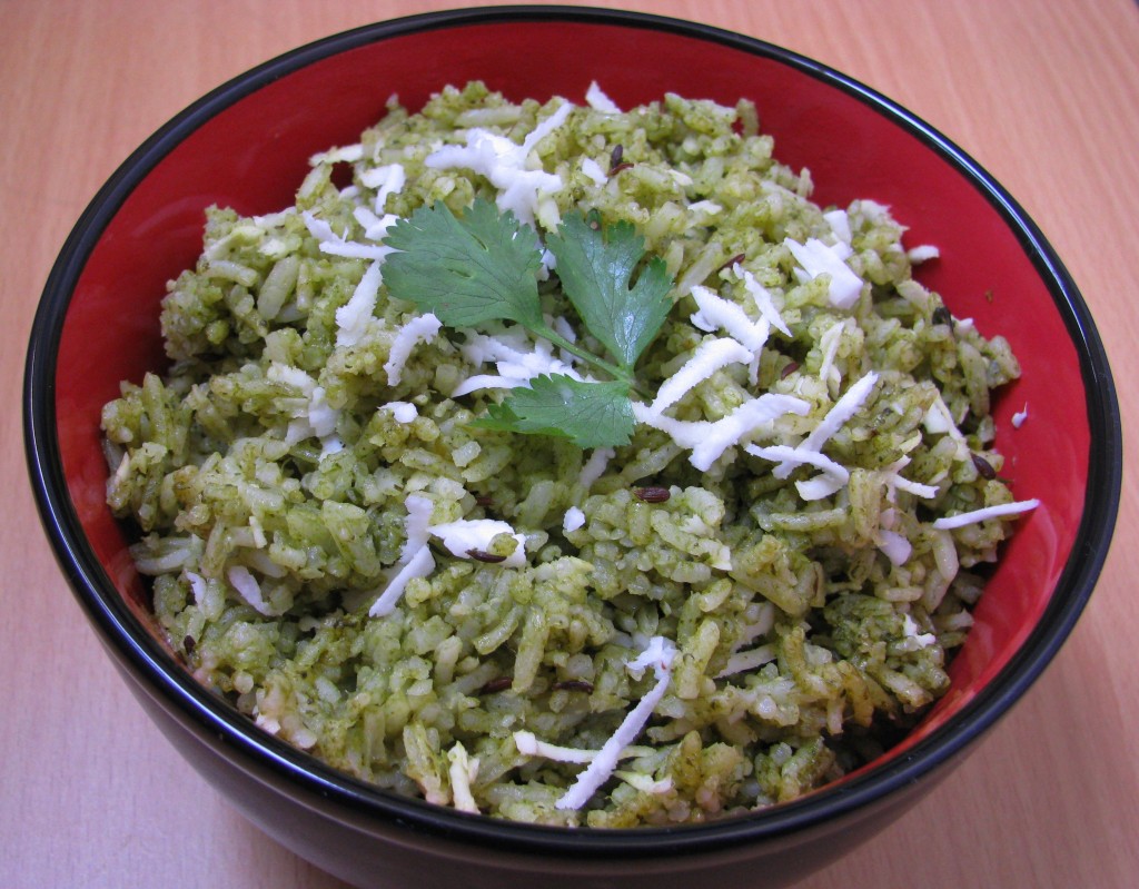 palak chawal / palak rice 