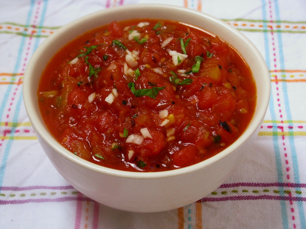 tomato chutney  recipe with garlic 