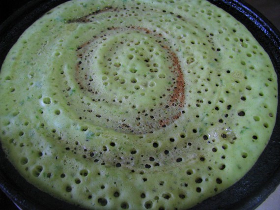 palak dosa from leftover dosa batter